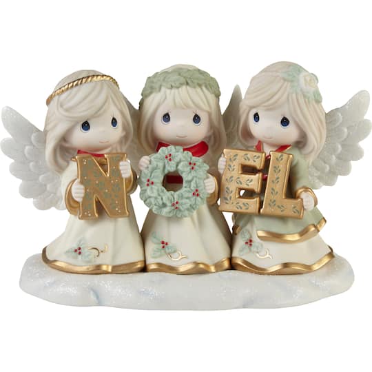 Precious Moments 5.25&#x22; Joyeux Noel Limited Edition Bisque Porcelain Figurine